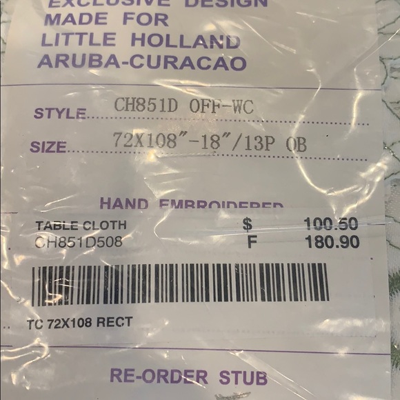 Never opened table cover + napkins from Curaçao - Picture 2 of 5